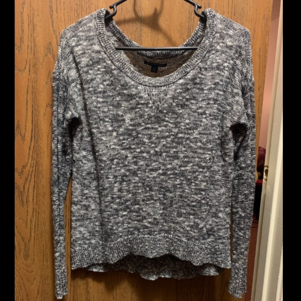 American Eagle black and white with silver sweater
